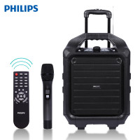 飞利浦(Philips) SD75 广场舞音响蓝牙音箱户外拉杆便携式大功率K歌重低音播放器带话筒