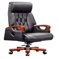 笛牌(DESSINI) 办公室座椅 老板椅可躺 牛皮座椅