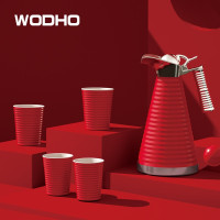 万德霍(WODHO)波尔多红套装水壶 一壶四杯 红色WDH-G0220509