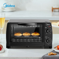 美的(Midea) 多功能家用 迷你小烤箱 电烤箱蛋糕烘焙10升容量 PT1012
