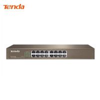 腾达(Tenda) TEF1016D 16口百兆桌面型网络交换机 钢壳机架式 企业工程专用分线器 TEF1016D 16