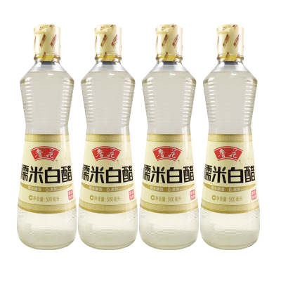 鲁花 糯米白醋500ml*4瓶 酿造食醋 鲁花调味品 4瓶装 Jh