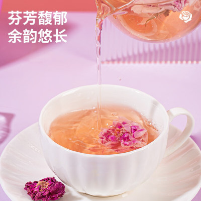 疆果果(JIANG GUO GUO) 沙漠玫瑰花茶25g/盒新疆干玫瑰花瓣冲泡罐装女性茶 jh