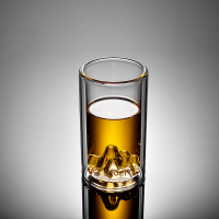 果兹(GUOZI) 山自在双层玻璃口杯GZ-S61创意个性办公杯日式个人玻璃杯 225ml