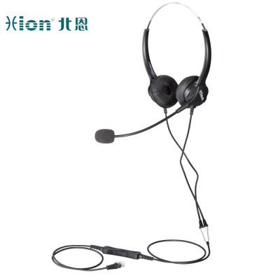 北恩(HION)FOR600D 头戴式双耳话务耳机/呼叫中心客服电销耳麦/在线教育培训/坐席电脑耳机