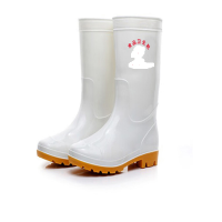 久隆鑫 187白色食品卫生鞋靴 耐油耐酸碱劳保防护雨鞋 三防( 高筒 41)