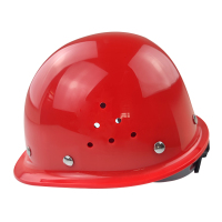 钢盾 印字新国标钢钉ABS盔式安全帽 防砸透气 工业安头盔电力工程工地建筑施工抗冲击 红色