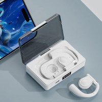 沃品(WOPOW) 蓝牙耳机挂耳式续航时间长运动音乐适用于苹果华为安卓TWS10 白色