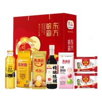 金龙鱼 东方皖韵粮油套盒 米+油+挂面+陈醋+糯米粉+面皮*2袋