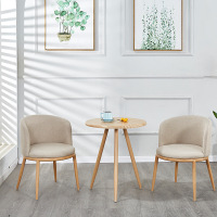 加榜 北欧洽谈餐桌椅组合仿实木现代简约小户型阳台创意休闲奶茶店椅子