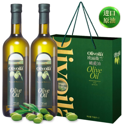 欧丽薇兰 (olivoila) 纯正橄榄油750ml*2
