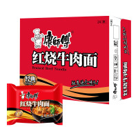 康師傅 方便面整箱装 经典红烧牛肉面85g*24袋 泡面袋装速食