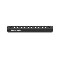 TP-LINK 理线架 加厚型24口理线架48口1U标准网络机柜网线配线架光纤金属