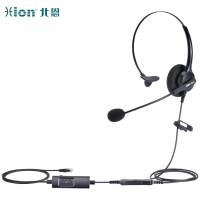 北恩(HION)FOR680 头戴式单耳话务耳机/呼叫中心话务员耳机/降噪耳麦-水晶头+调音量+闭音(B4.1)