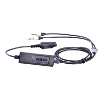 北恩(HION)B5.1 (3.5)双插头耳机前端线 转接线 QD接口耳机使用 插双孔电脑/可调音/闭音(仅限北恩品牌)