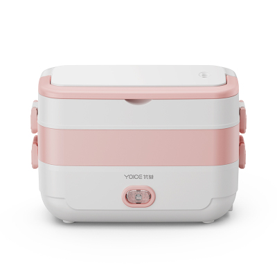 优益(Yoice)电热饭盒加热饭盒便携式带饭神器便当盒 Y-FH5A粉色双层 台