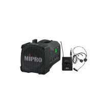 MIPRO咪宝MA-100SB无线蓝牙音响户外移动便携式小型音箱讲解喊话扩音器带话筒一体 配头戴话筒(蓝牙版)