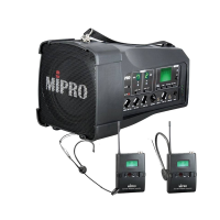 MIPRO咪宝MA100DB讲解便携式扩音器MA-100DB户外音箱 双头戴话筒套装(蓝牙版)