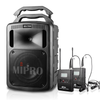 MIPRO咪宝MA-708无线户外音响蓝牙便携式移动拉杆音箱大功率扩音器 标配双领夹话筒