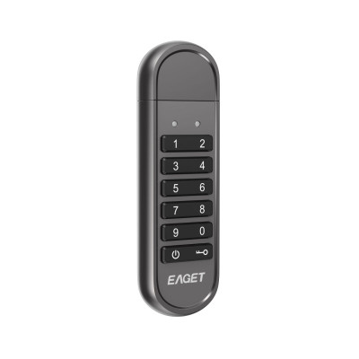 忆捷(Eaget)按键加密U盘USB3.1Gen1接口SM4加密保护数据安全防盗KU20-64G/个