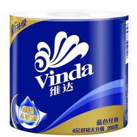 维达(Vinda)超韧有芯卷纸加厚4层2000克卫生纸无香家用厕纸手纸 1提10卷