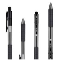 得力(deli) 中性笔签字笔 0.5mm子弹头水笔按动笔 办公用品 黑色 12支/盒
