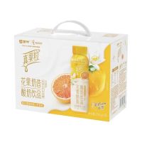 蒙牛(Arla) 真果粒花果奶昔橙花蜜柚风味+芦荟粒酸奶饮品PET230g×10瓶