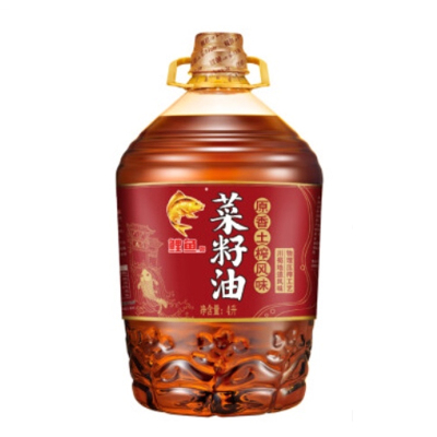 鲤鱼牌 菜籽油原香土榨风味4L