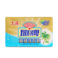 扇牌[上海制皂]老肥皂洗衣皂超洁净力透明皂衣物内衣天然椰油108*12块