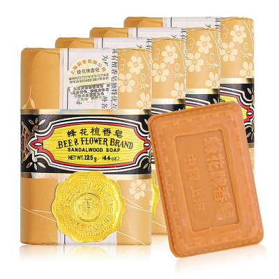 蜂花 沐浴洗澡香氛皂 檀香皂留香家庭装125g*4块