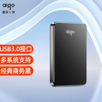 爱国者 (aigo) HD809 2TB USB3.0 移动硬盘 稳定高速传输 黑色