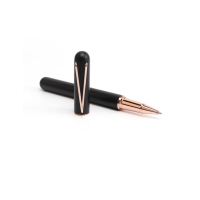 H & MEI V夹签字笔男士女士商务高档宝珠笔 便携金属重手感签字笔