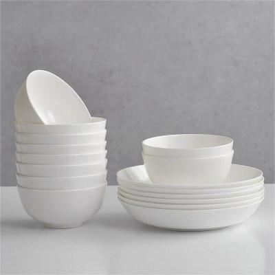 唐惠 陶瓷碗碟套装 白瓷盘10寸/白瓷碗8寸/白瓷碗5寸 (单位:套)