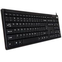 得力3712有线键盘(黑)有线usb键盘电脑键盘 有线键盘 1只装