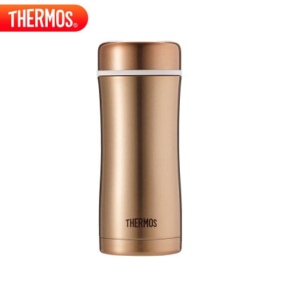 膳魔师(THERMOS)保温杯高真空不锈钢商务办公保温泡茶杯380ml金色 TCCG-400 CGY