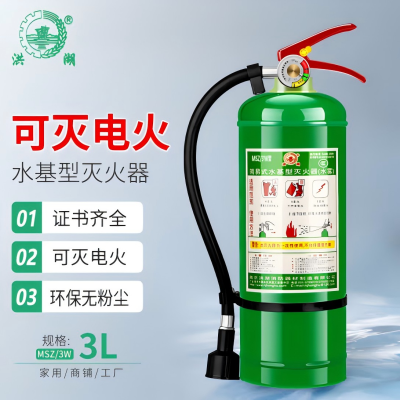 洪湖 MSZ/3W水基型灭火器3L 车载私家车3c国家消防认证家用商用水基灭水器