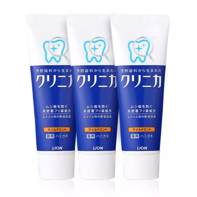 日本狮王CLINICA酵素清洁牙膏美白去牙渍防蛀清新薄荷味130g