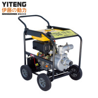 移动式柴油机水泵 带轮子电启动 单缸四冲程风冷柴油机水泵YT40DPE-2 4寸一台
