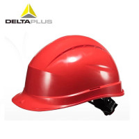 代尔塔 石英3型 工地安全帽 头盔防砸吸汗 石英3型(102008) 红色