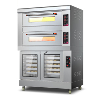 商用烤箱二层四盘组合电烤箱烘烤醒发一体烘焙烤箱 带10盘发酵箱LC-CK-ZHD204F10 1台