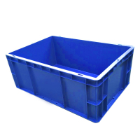 EU塑料筐周转箱 尺寸600*400*230 蓝色 无盖 1个