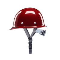 玻璃钢安全帽真FRP材质工地施工领导头盔煤矿工帽酒红色一个