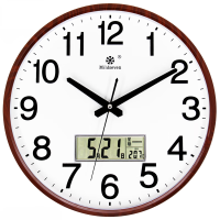 钟表挂钟客厅现代简约石英钟--日历款 C58(33cm) 一个