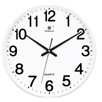 钟表挂钟客厅现代简约石英钟 C58(33cm) 白边白盘一个