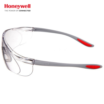 霍尼韦尔300100CN S300A透明镜片 灰红框 耐刮擦防雾眼镜女士款10个