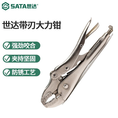 世达(SATA)圆口带刃大力钳10" 71103 一把