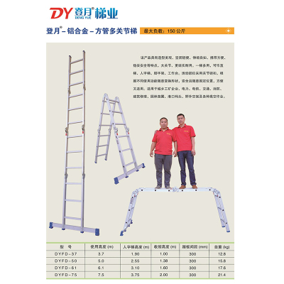 登月(DENGYUE)登月 DYFD方管多关节梯多功能折叠梯DYFD-50