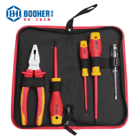 宝合(BOOHER)5件套双色绝缘家用电工工具组套 0200201