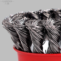 兰赞(LANZAN) 金属除锈机用钢丝刷加厚碗型钢丝轮