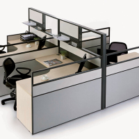 KETAI 现代简约办公室屏风桌多人工位办公桌